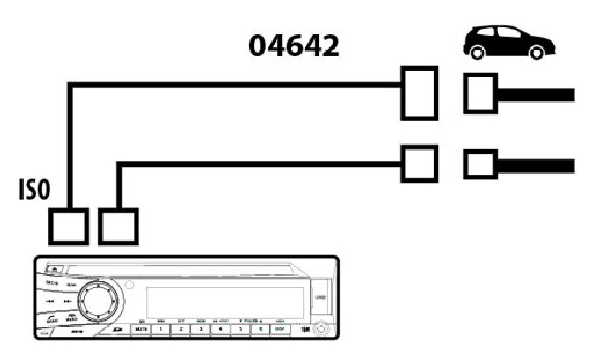 Montagesatz Stromversorgung+Lautsprecher ISO Stecker
