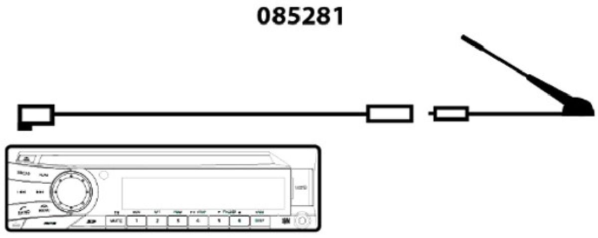 Adaptateur d'antenne avec cble de 20 cm DIN --> ISO