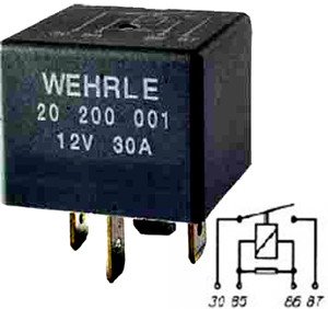 WEHRLE Schliessrelais 12V 30 Amp.