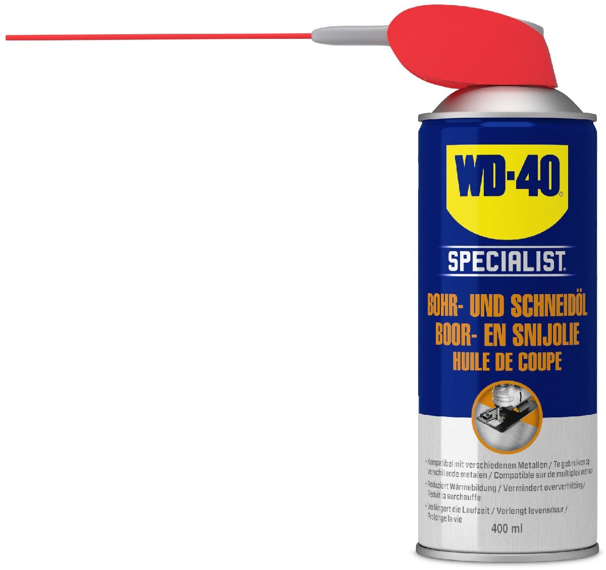 WD-40 Specialist huile foret/coupe 400ml avec Smart Straw