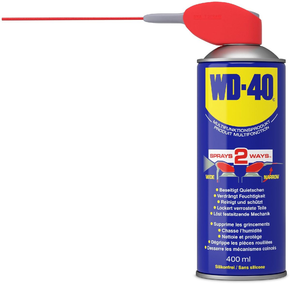 WD40 huile Mutlifonctionnel 400ml avec Smart Straw