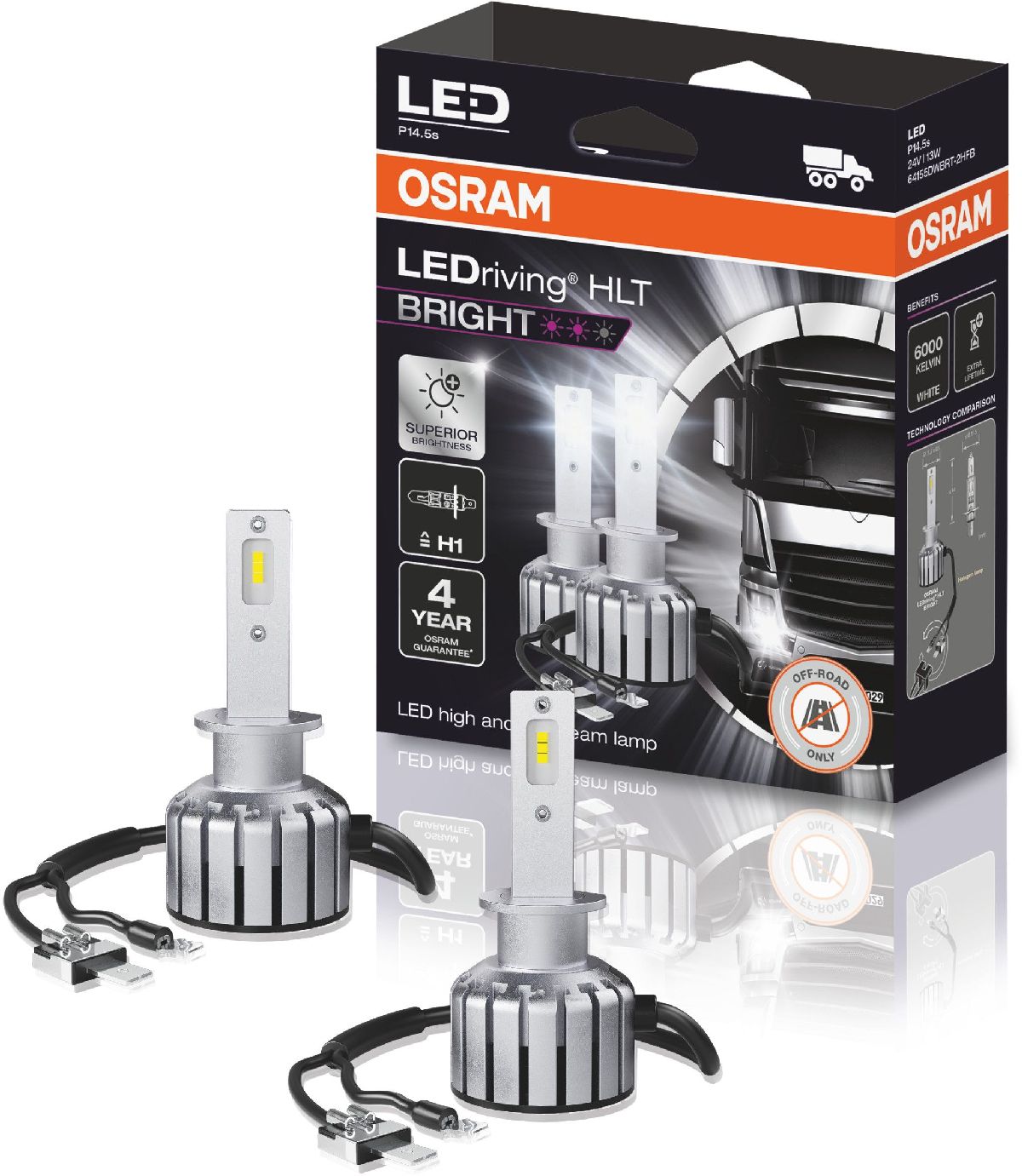LEDriving Off-Road LED Retrofit Bright H1/24V/13W