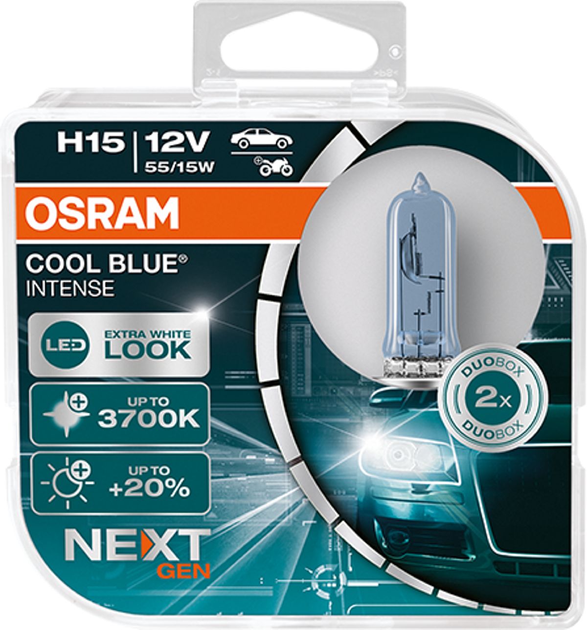 OSRAM Cool blue intense H15 Duobox
