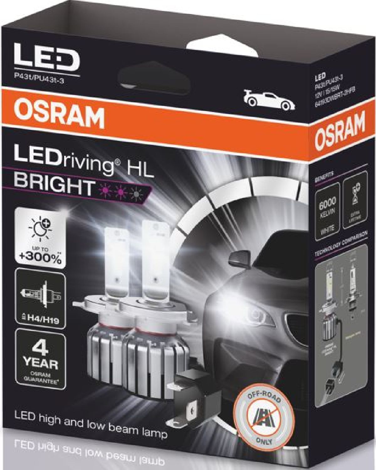 7506DWP-02B OSRAM LEDriving SL P21W Ampoule 12V 1,9W, LED