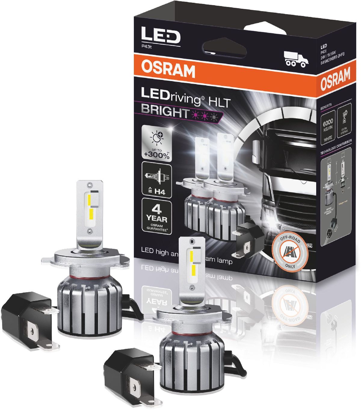 LEDriving Off-Road LED Retrofit Bright H4/24V/15/15W