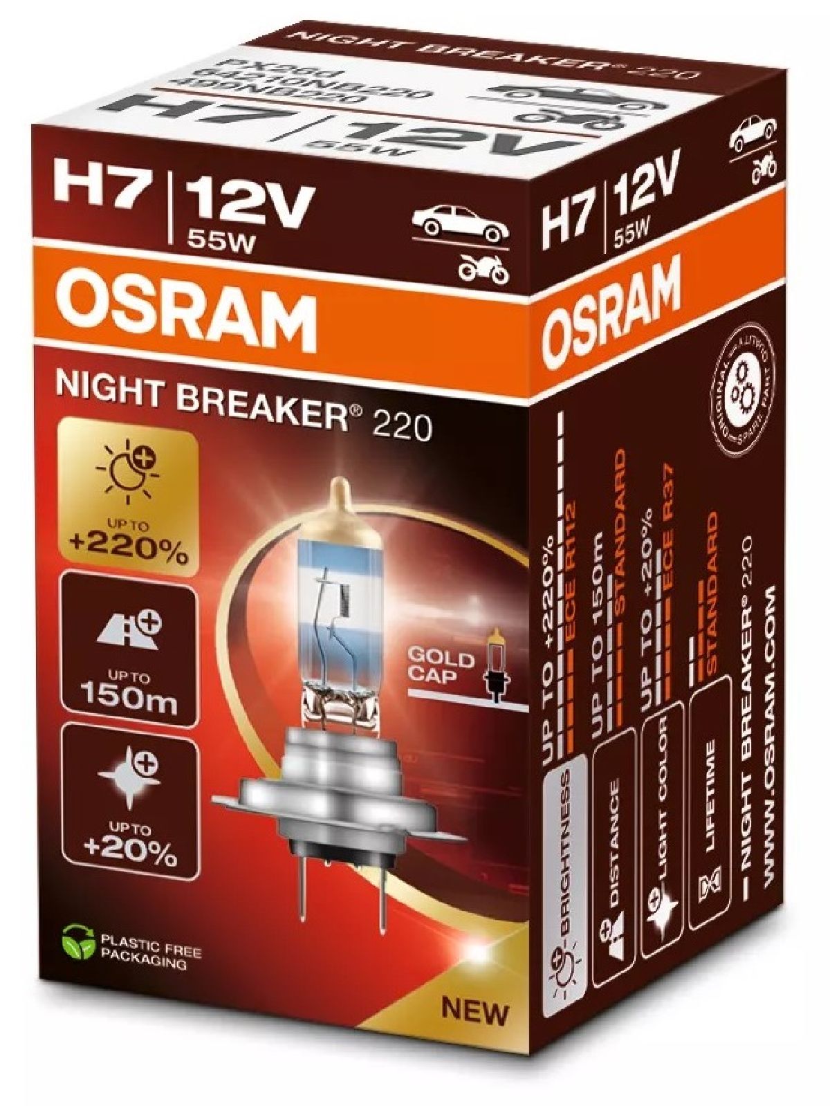 OSRAM Night Breaker 220 H7 12V 55W PX26d