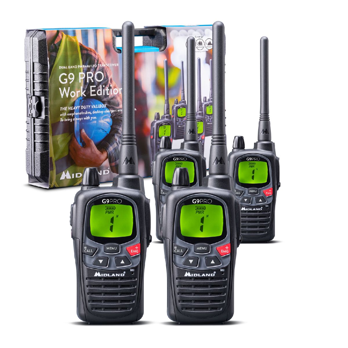 G9 Pro radio portable Set a 4 Work Edition