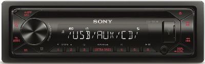SONY CD-mp3-Tuner black Front USB & Aux, Displayfarbe rot