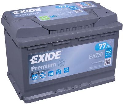 Exide Premium 12V/77Ah/760A LxLxH 278x175x190mm/B13/C:0