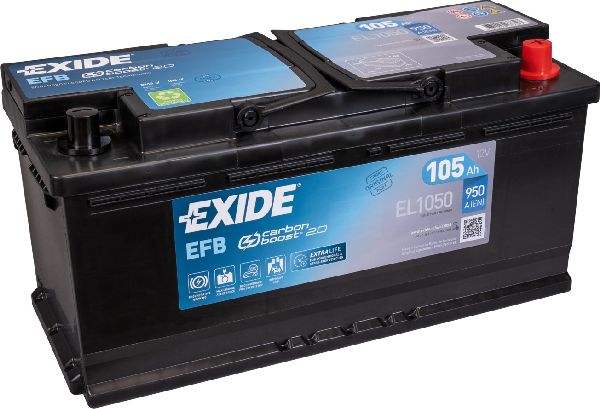 Exide Start-Stop EFB 12V/105Ah/950A LxBxH 392x175x190mm/B13/S:0