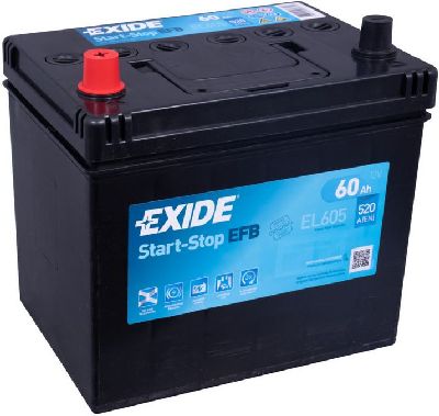Exide Start-Stop EFB 12V/60Ah/520A LxLxH 230x173x222mm/B0/C:1