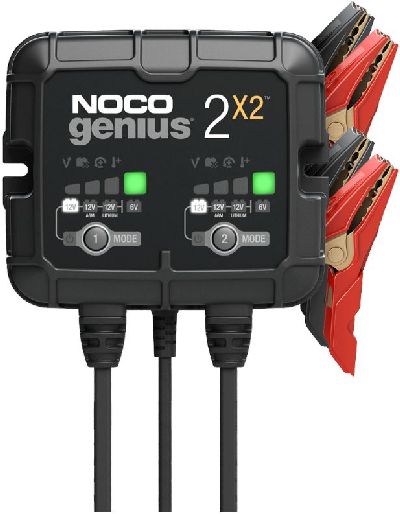Chargeur de batterie Noco Genius 2x2 2x2A/6-12V
