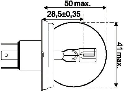 Ampoule P45t/6V/45/40W