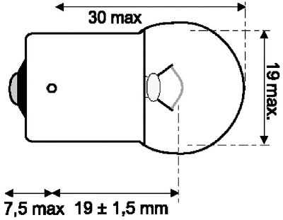 Glhlampe 6V/10W/R10W/BA15s