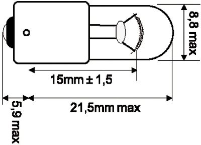 Glhlampe 6V/4W/BA9s