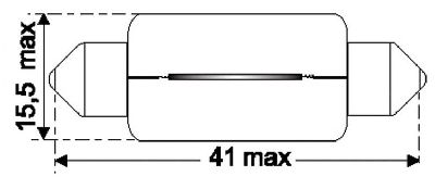 Soffittenglhlampe 6V/18W/15.5x41