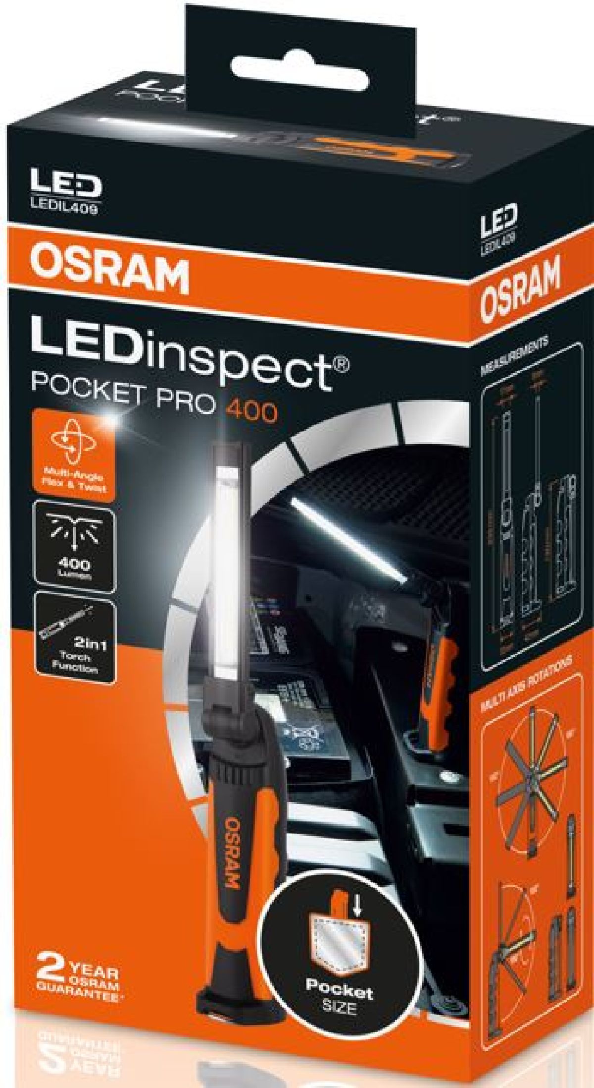 Osram LEDInspect POCKET PRO400 1+1 LED's / 6000K