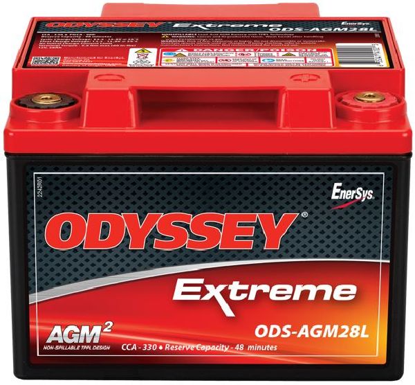 Odyssey AGM-Batterie 12V/28Ah/330A LxBxH 167x176x126mm/S:0