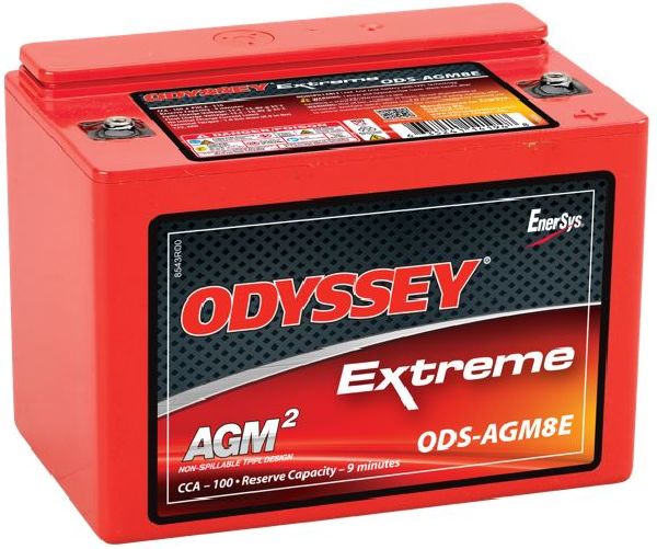Odyssey AGM-Batterie 12V/8Ah/100A LxLxH 138x86x101mm/C:0