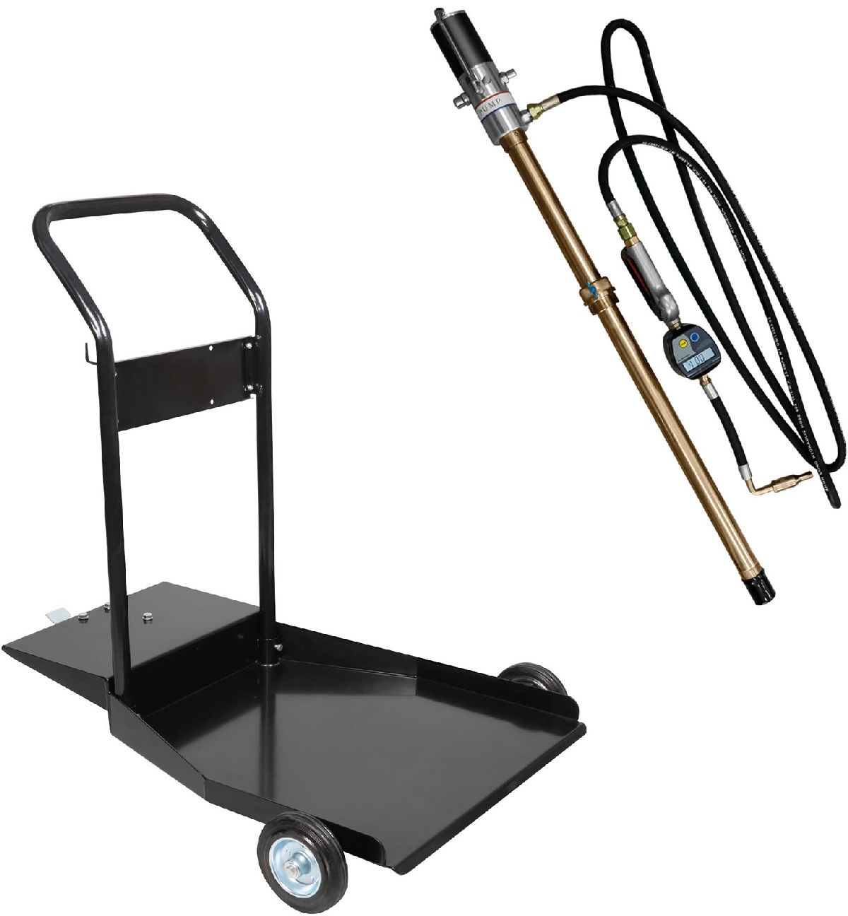 &Ouml;lpumpe und Schlauch mit Digitalpistole