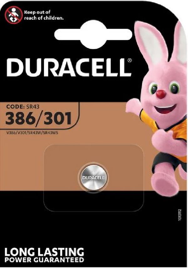 Duracell Batterie WATCH SR43 / 386/301 / Blister  1 Stk.