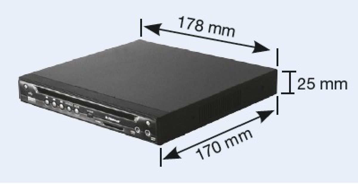 DVD Player Extra-Slim mit USB-SD slots 