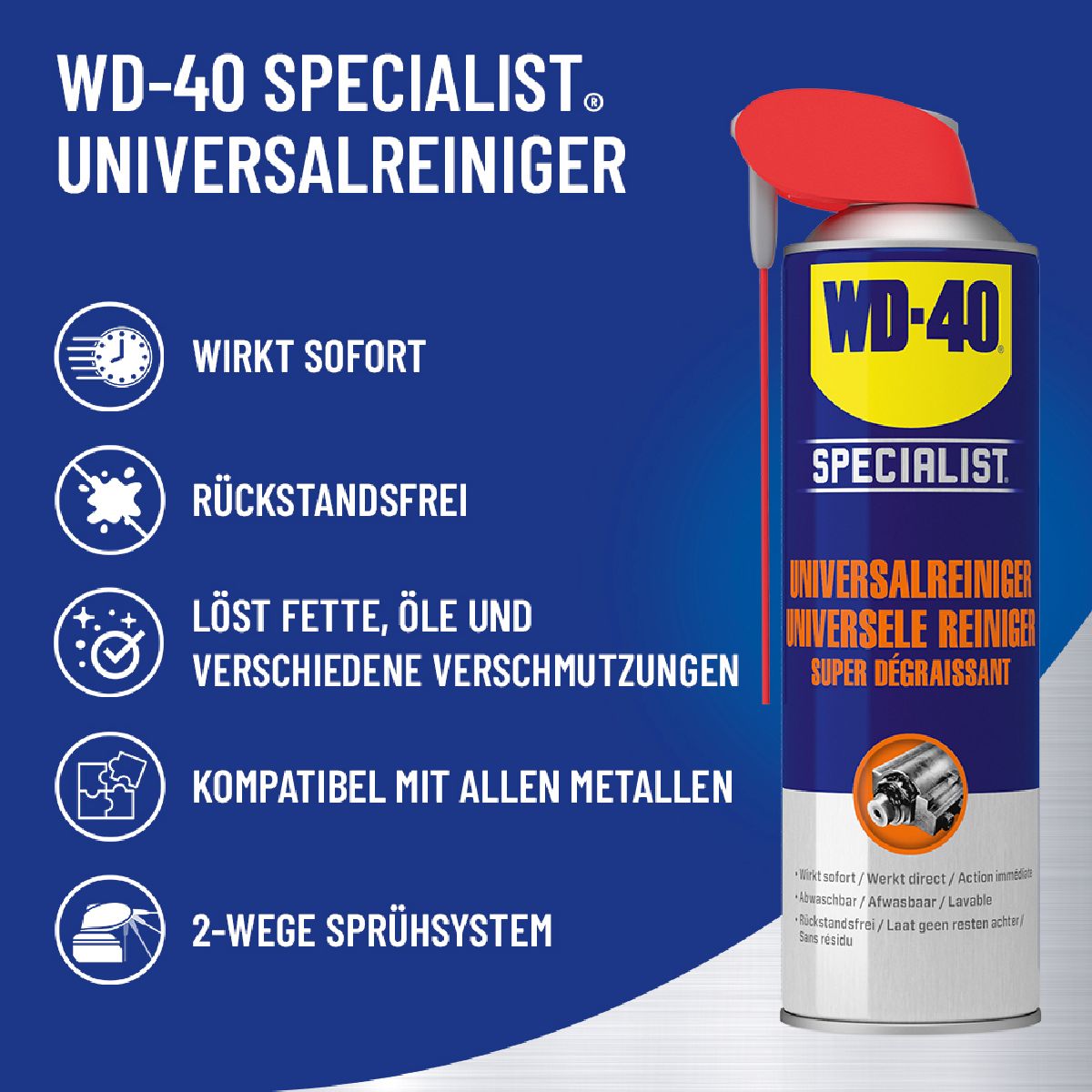 WD-40 Specialist Dgraissant (emb. 12) 500ml avec Smart Straw