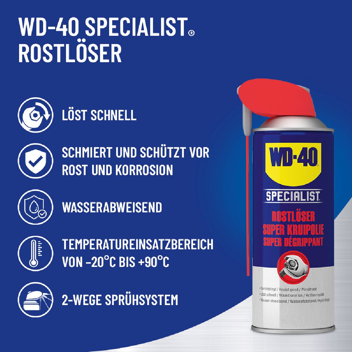 WD-40 Specialist Hochleistungsrostlser Spraydose 250 ml