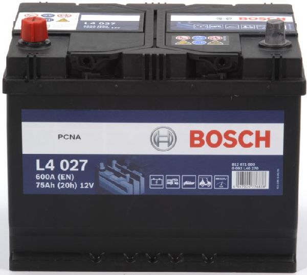 Batterie Bosch 12V/75Ah/600A LxLxH 260x175x225mm/C:1