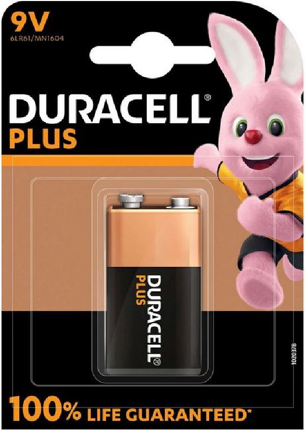 Duracell Batterie PLUS 9 Volt 6LR61 PLUS / MN1604 / Blister  1 Stk.