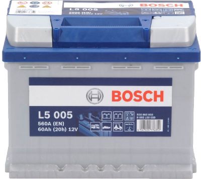 Batterie d'aliment. Bosch  12V/60Ah/560A LxLxH 242x175x190mm/C:0
