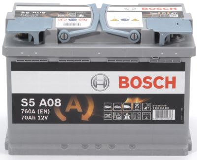 AGM-Batterie Bosch 12V/70Ah/760A LxBxH 278x175x190mm/S:0