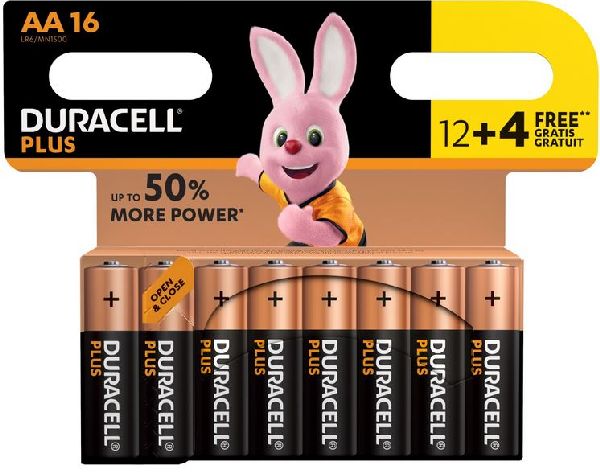 Duracell Batterie PLUS LR6 PLUS /AA/MN1500 /Blister  12+4 Stk